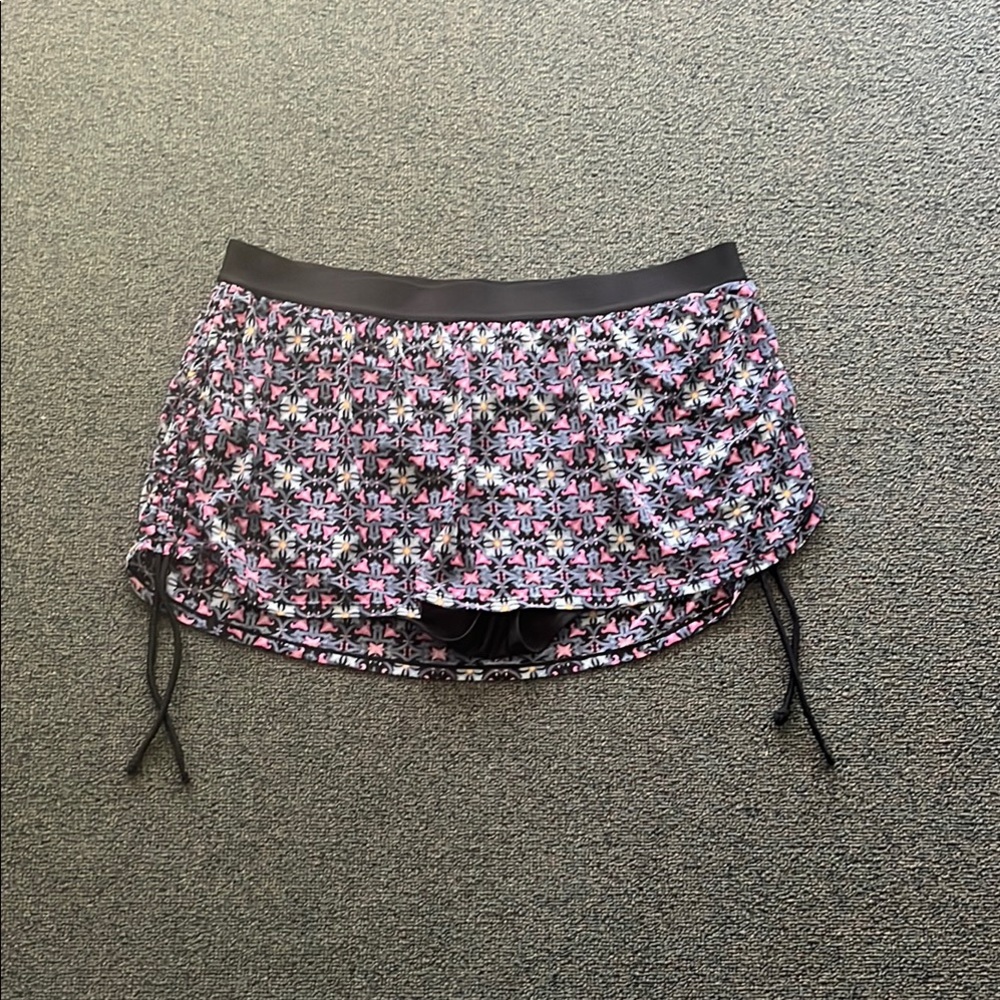 Plus size Cacique swim skirt with adjustable ruching at sides